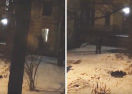 В окна петербуржцев заглядывает онанист с лестницей
